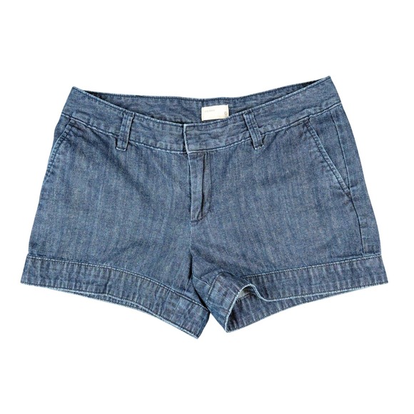 GAP Pants - Gap Jeans Womens Blue Denim Chino Shorts Size 6 Mid Rise‎ 100% Cotton 800831-00